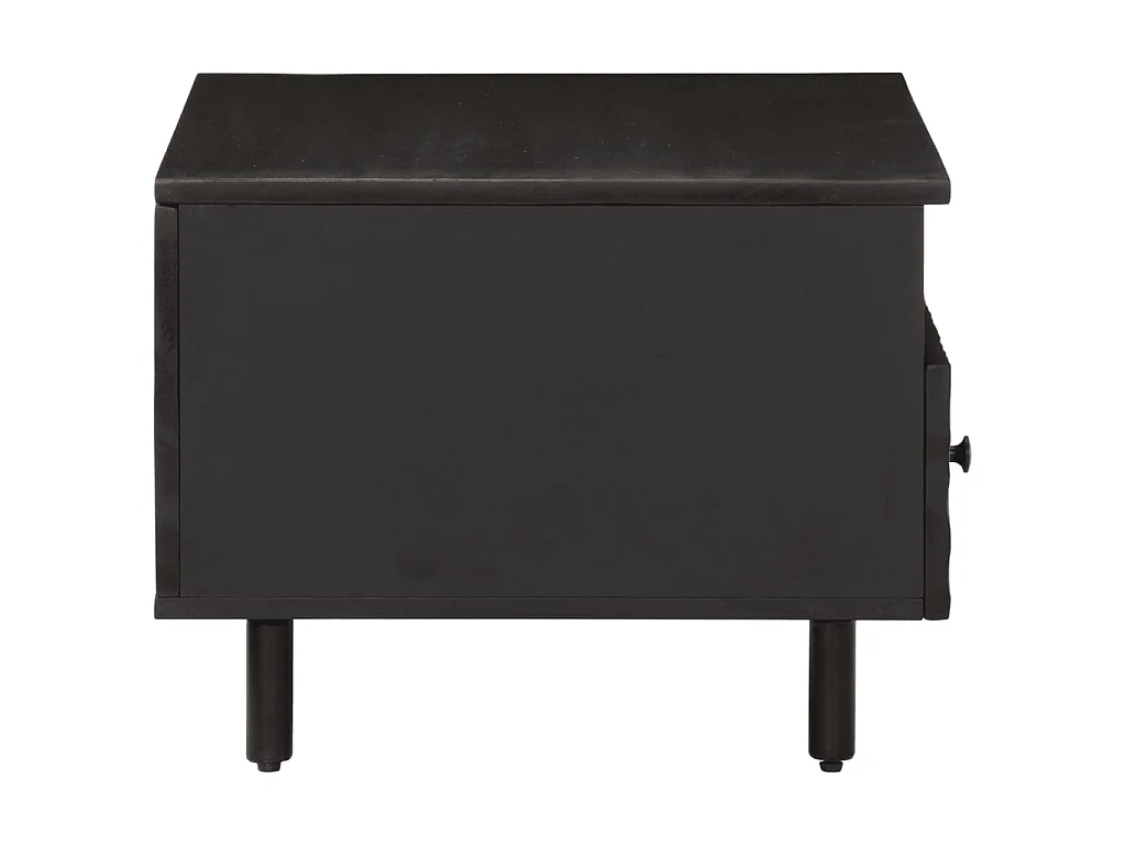 Table basse noir 80x54x40 cm bois massif de manguier