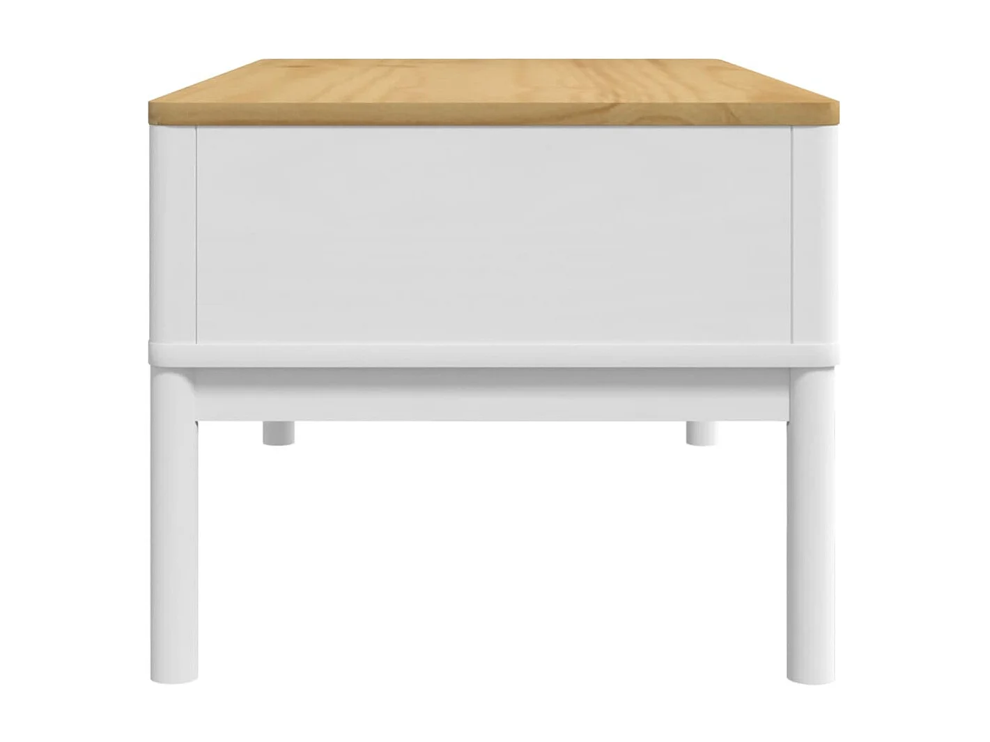 Table basse FLORO blanc 99x55,5x45 cm bois massif de pin