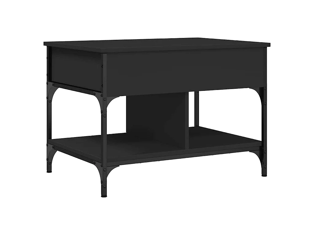 Mesa de centro 70x50x50 cm derivados de madeira/metal preto