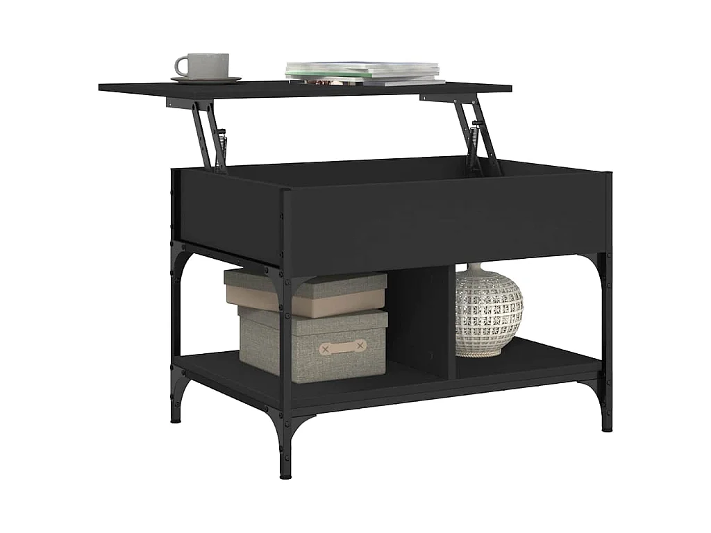 Mesa de centro 70x50x50 cm derivados de madeira/metal preto