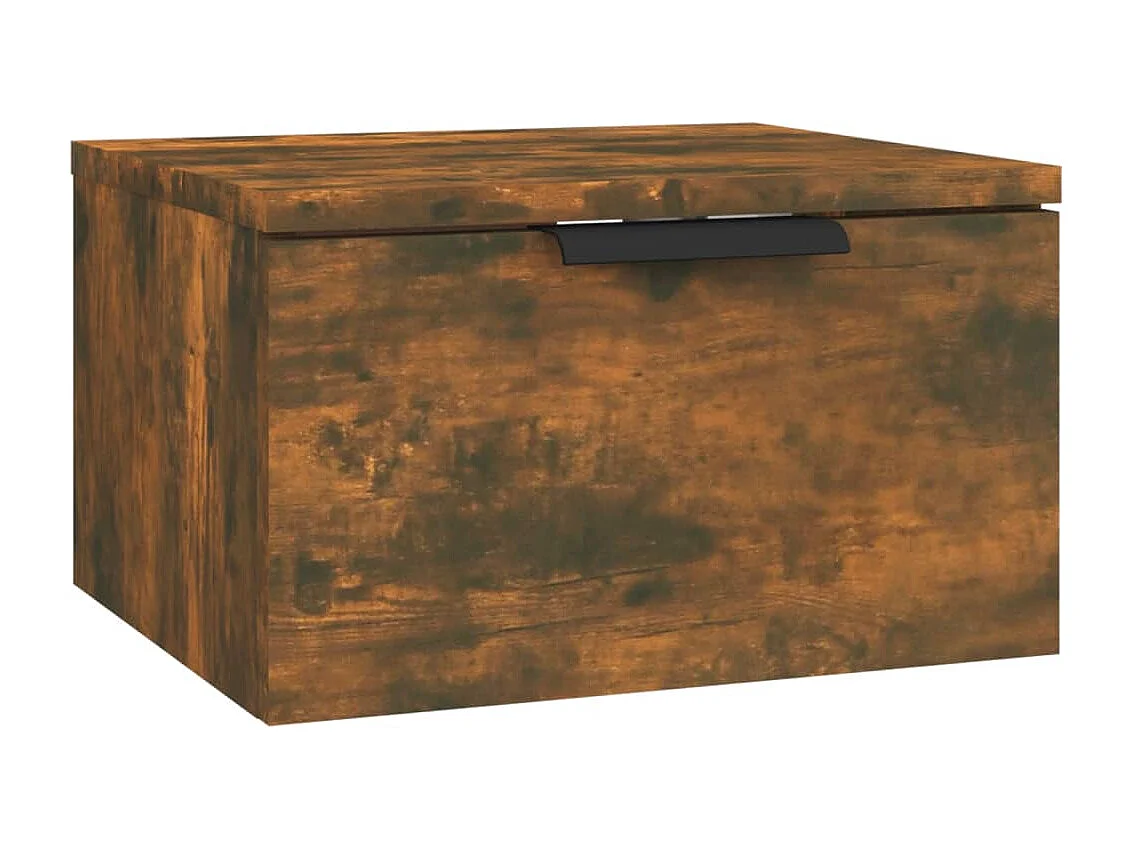 Table de chevet murale Chêne fumé 34x30x20 cm