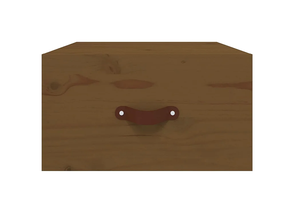 Tables de chevet murales 2 pcs Marron miel 40x29,5x22 cm