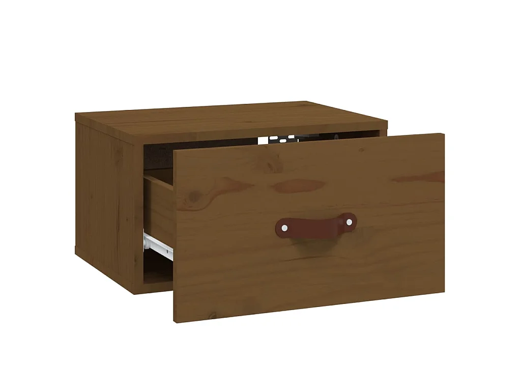 Tables de chevet murales 2 pcs Marron miel 40x29,5x22 cm
