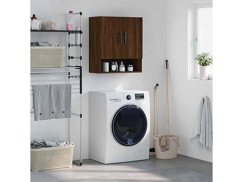 Wandschrank Braun Eichen-Optik 60x31x70 cm Holzwerkstoff