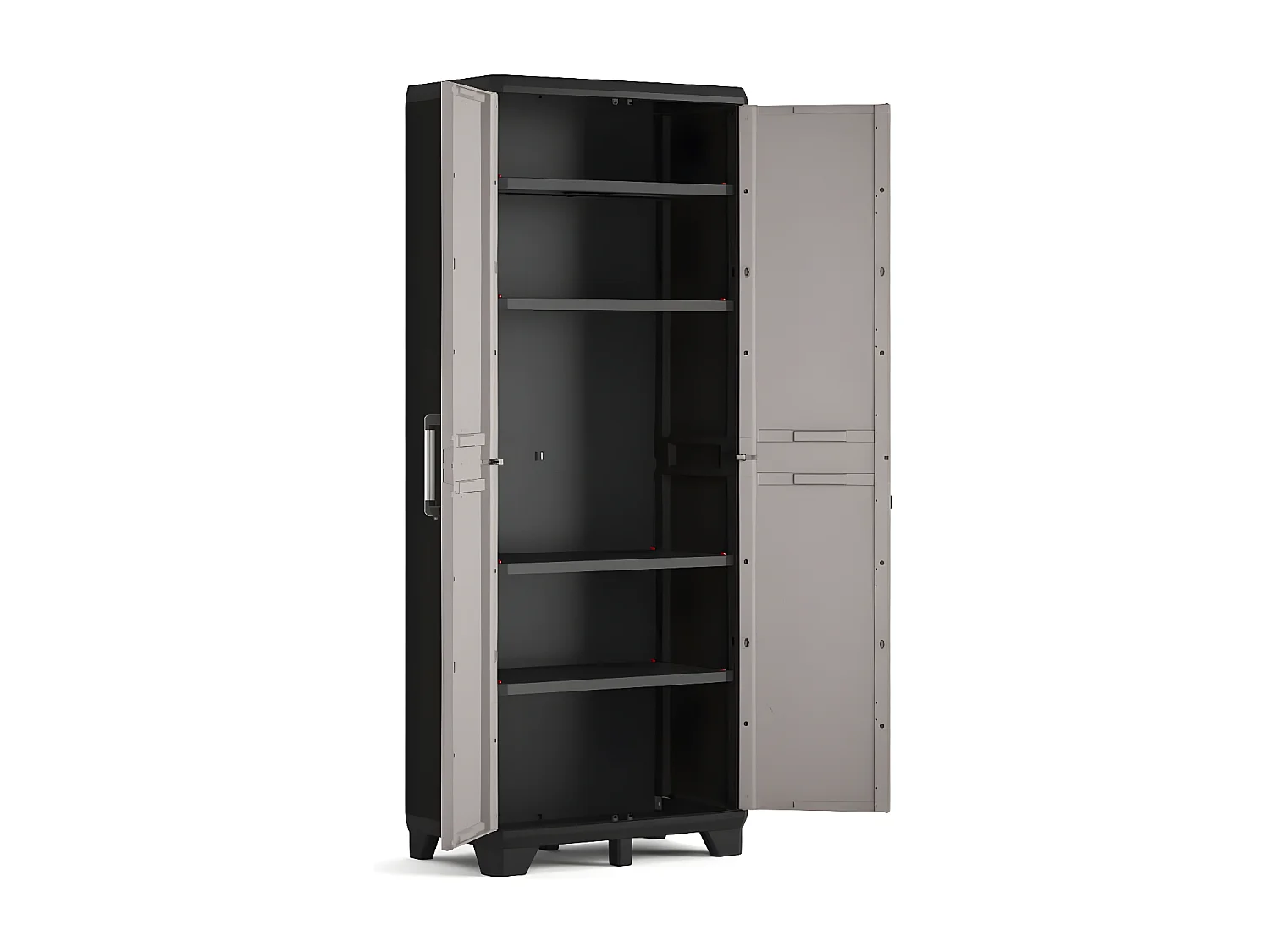 Armoire de rangement avec étagères Pro noir et gris