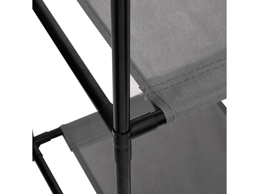 Armoire de rangement 3 tiroirs en tissu Gris 34x34x101 cm Acier