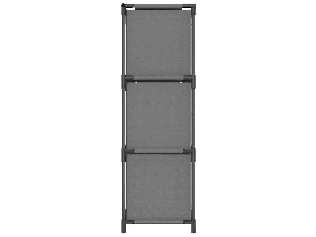 Armario almacenaje de acero con 3 cajones tela gris 34x34x101cm