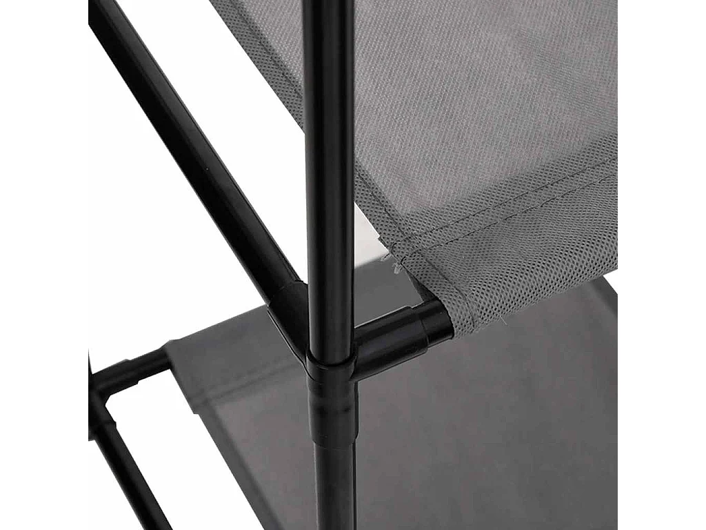 Armario almacenaje de acero con 3 cajones tela gris 34x34x101cm