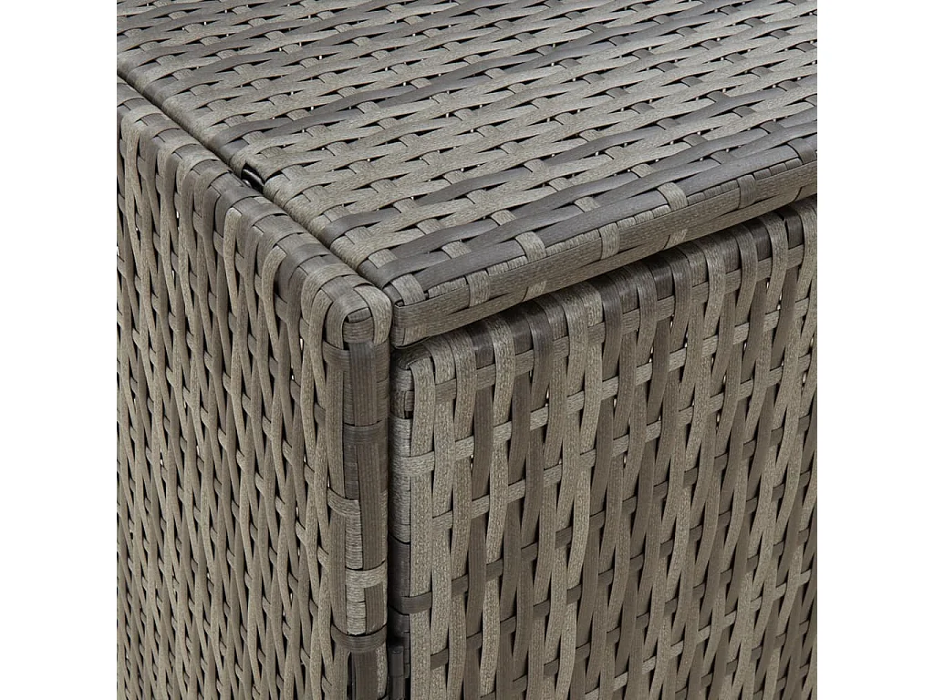 Gartenschrank Grau 198x55,5x80 cm Poly Rattan