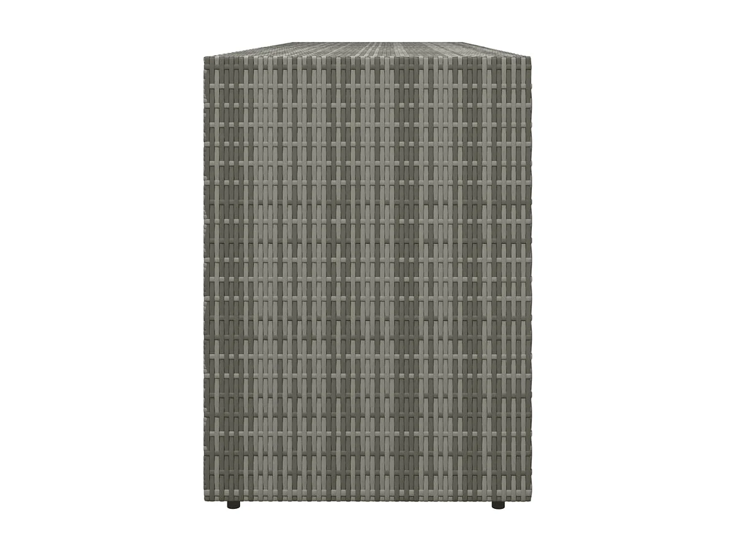 Armário de arrumação p/ jardim 198x55,5x80 cm vime PE cinzento