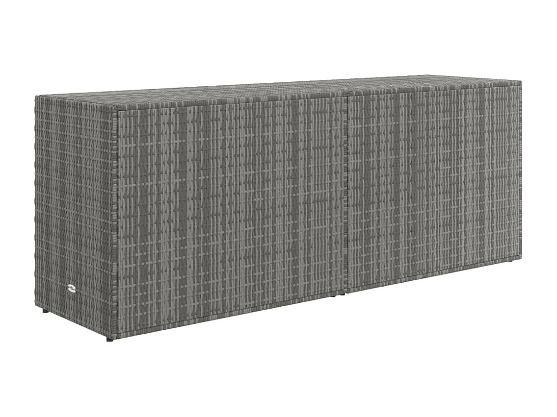 Armário de arrumação p/ jardim 198x55,5x80 cm vime PE cinzento