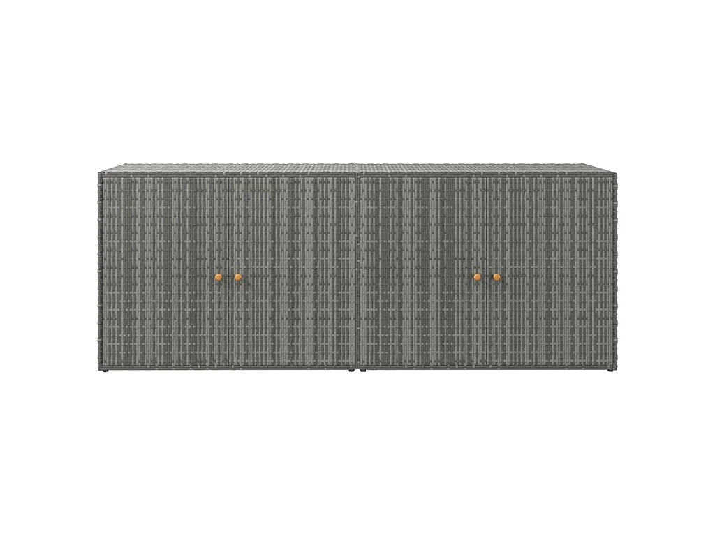 Armoire de rangement jardin Gris 198x55,5x80 cm Résine tressée