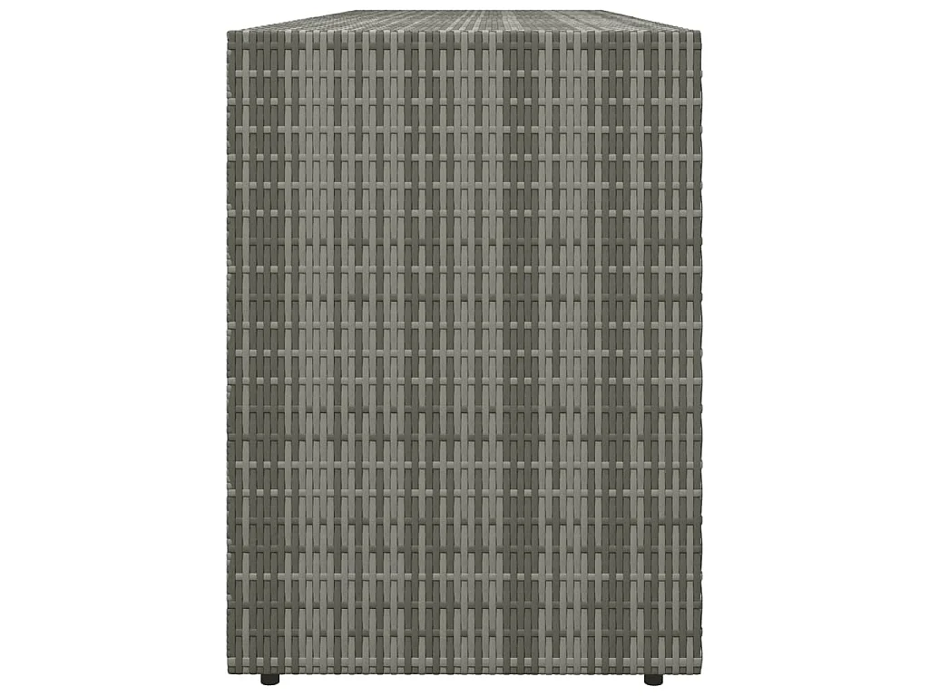 Armoire de rangement jardin Gris 198x55,5x80 cm Résine tressée