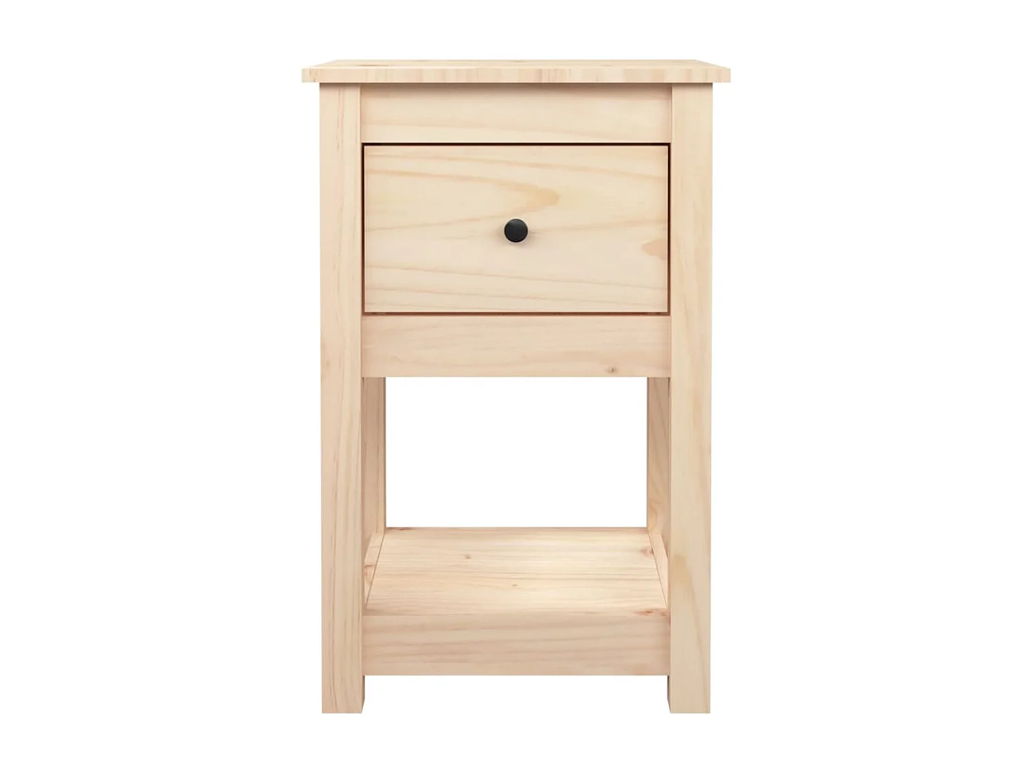 Comodino 40x35x61,5 cm in Legno Massello di Pino