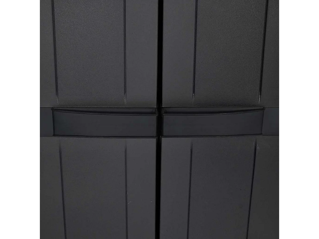 Móvel de arrumação para exterior 65x37x165 PP preto