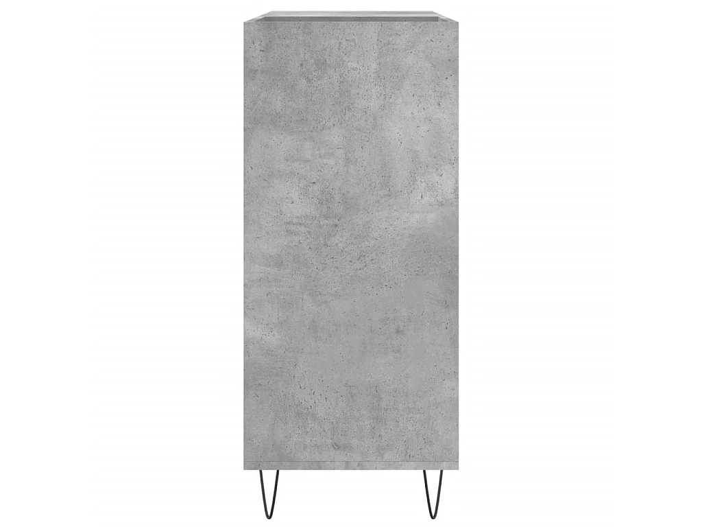 Armoire à disques gris béton 84,5x38x89 cm bois d'ingénierie