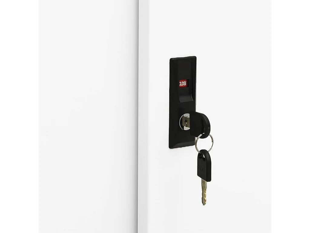 Kantoorkast met schuifdeuren 90x40x90 cm staal wit