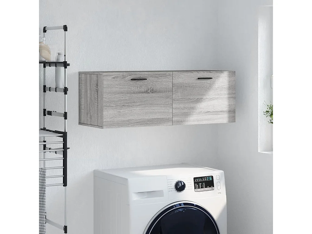 Armoire murale sonoma gris 100x36,5x35 cm bois d'ingénierie