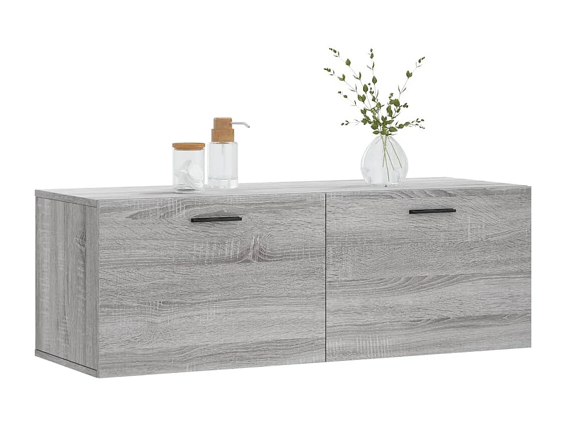 Armoire murale sonoma gris 100x36,5x35 cm bois d'ingénierie