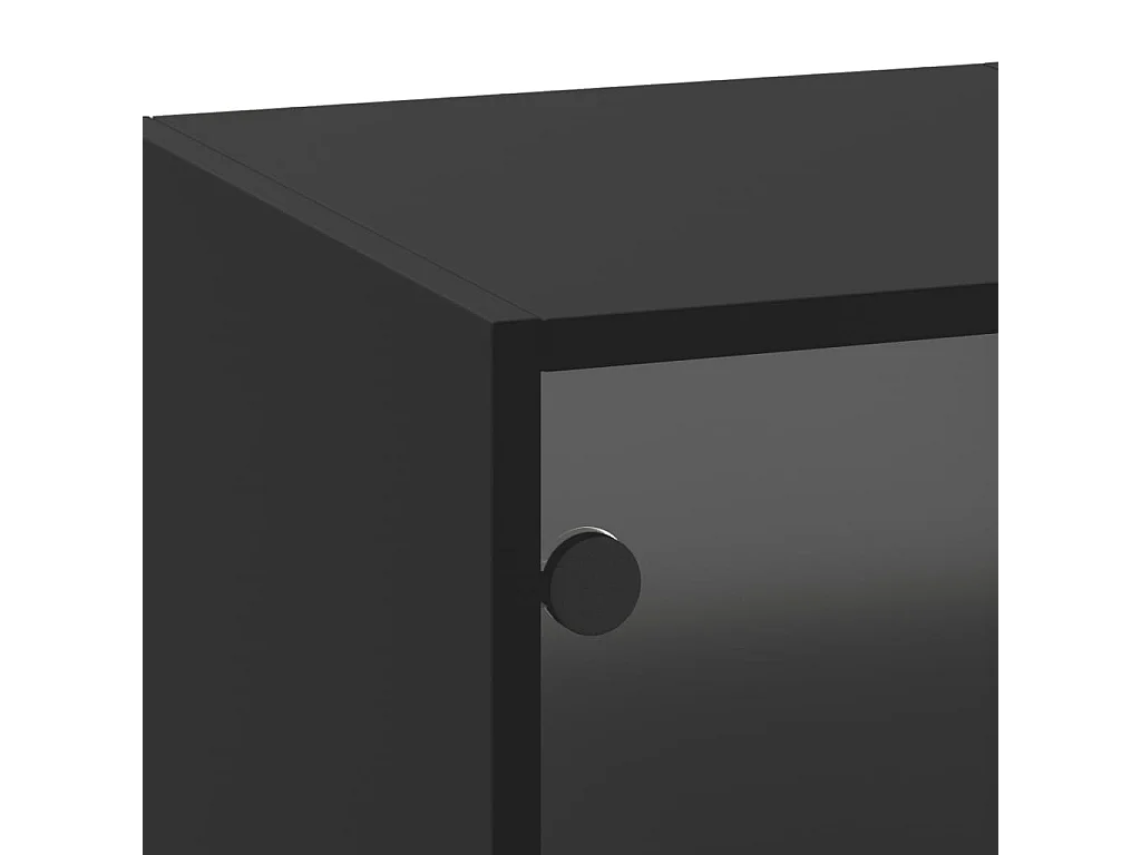 Armário de parede c/ portas de vidro 35x37x100 cm branco