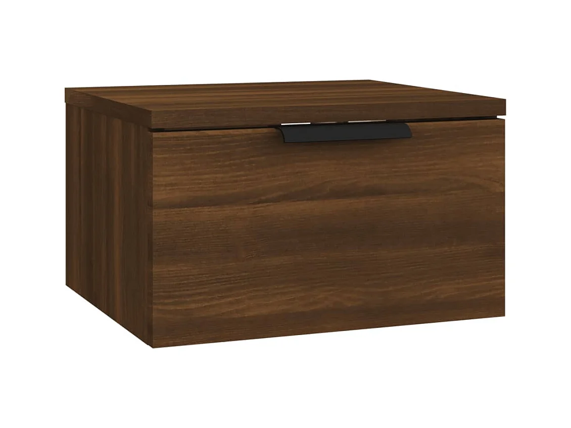 Table de chevet murale Chêne marron 34x30x20 cm