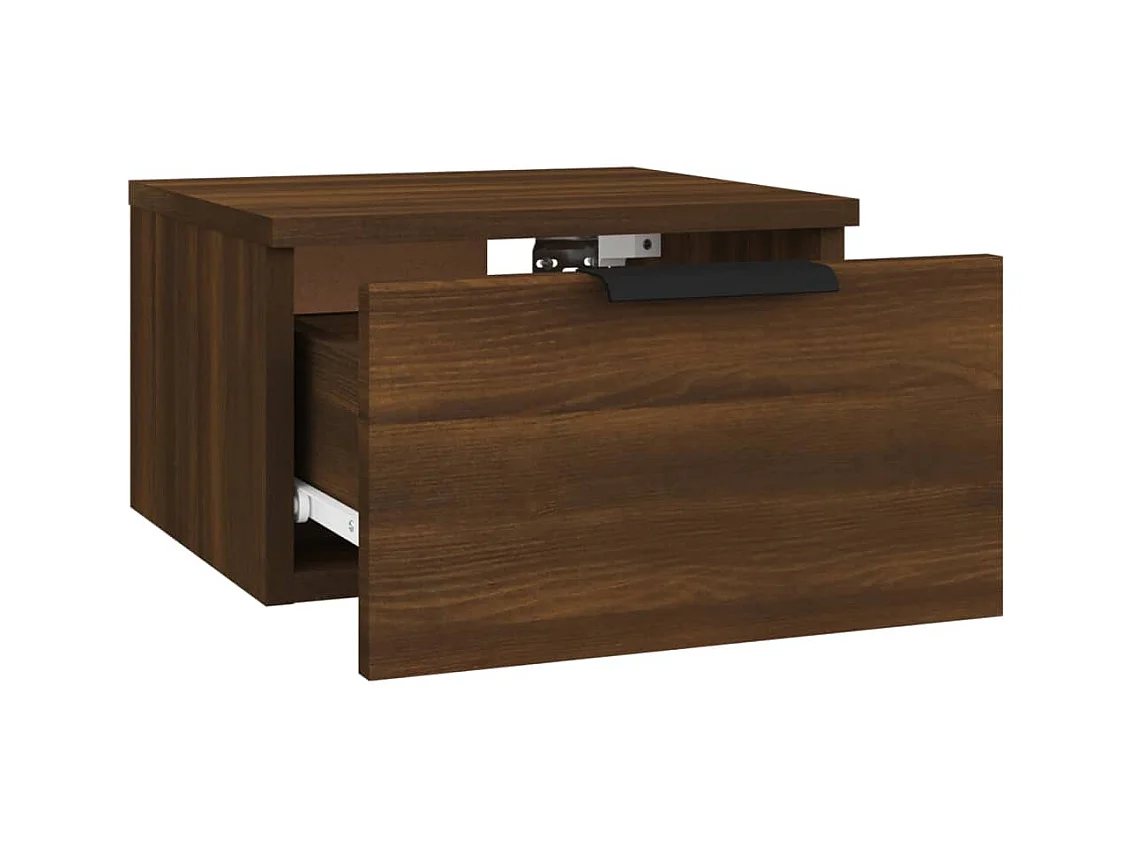 Table de chevet murale Chêne marron 34x30x20 cm