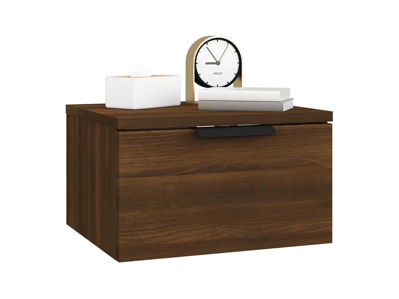 Table de chevet murale Chêne marron 34x30x20 cm