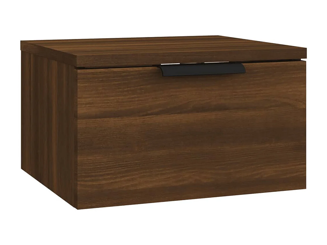 Mesa de cabeceira de parede 34x30x20 cm cor carvalho castanho