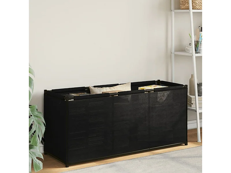 Caixa de arrumação 105x34,5x45 cm tecido preto