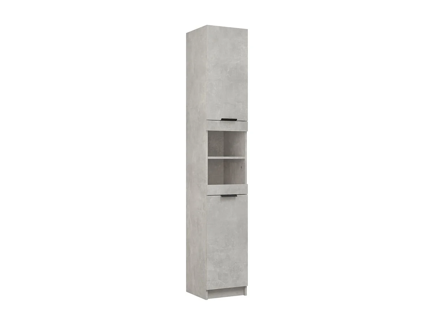 Mobile da Bagno Grigio Cemento 32x34x188,5 cm Legno Multistrato