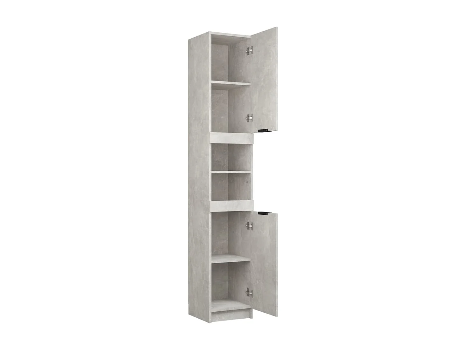 Mobile da Bagno Grigio Cemento 32x34x188,5 cm Legno Multistrato
