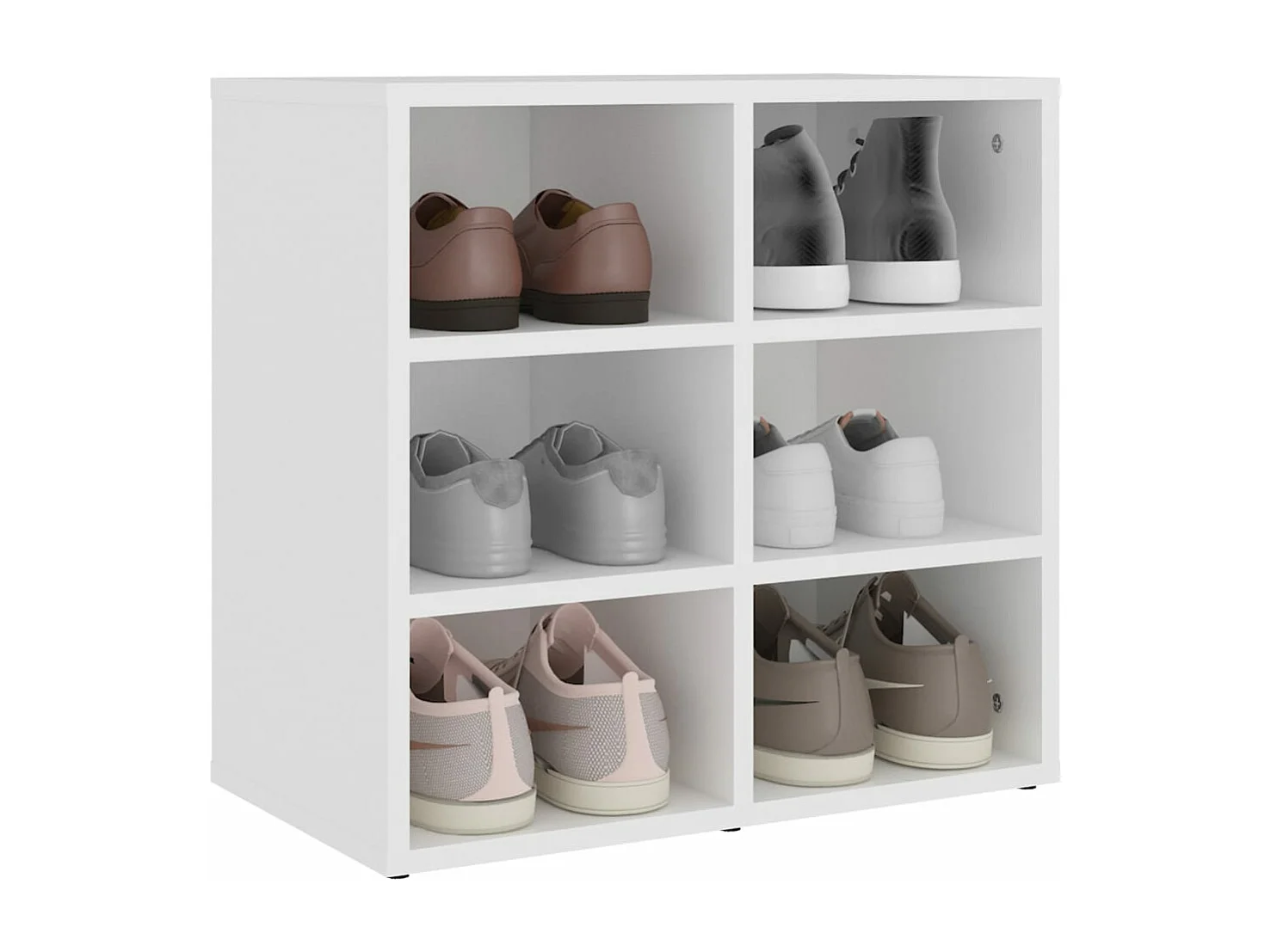 Armoires à chaussures 2 pcs Blanc 52,5x30x50 cm