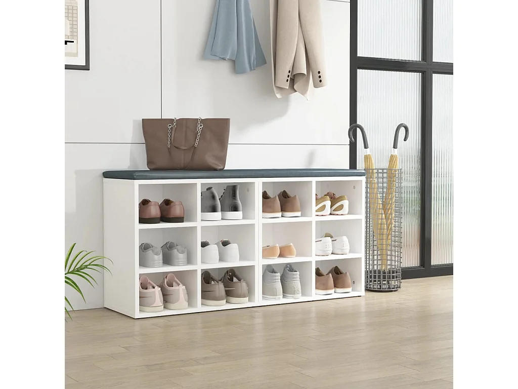 Armoires à chaussures 2 pcs Blanc 52,5x30x50 cm