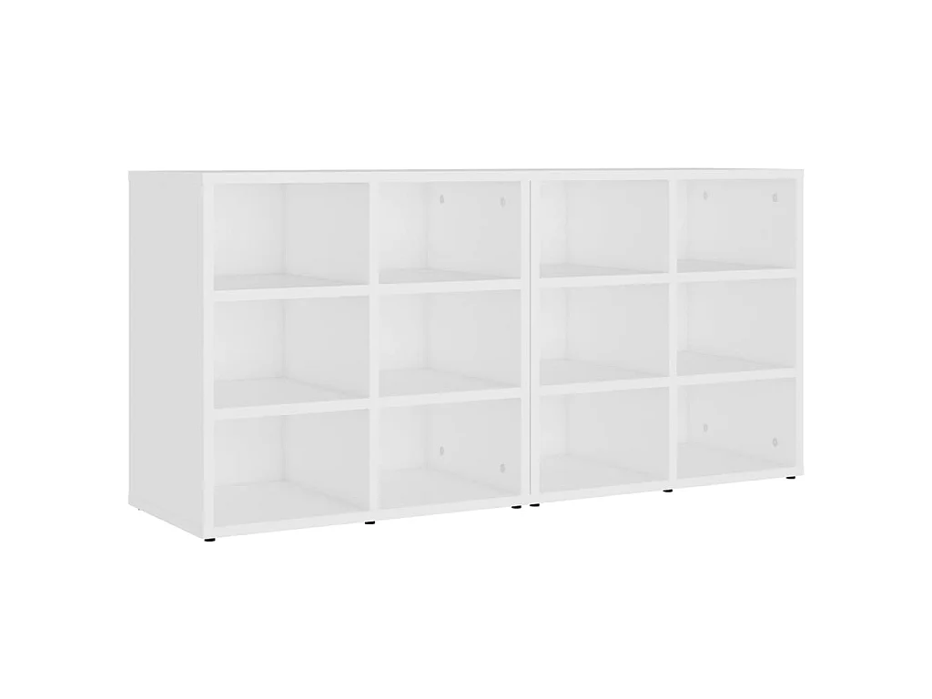 Armoires à chaussures 2 pcs Blanc 52,5x30x50 cm