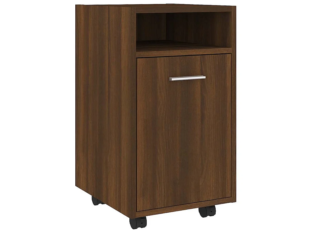 Beistellschrank mit Rollen Braun Eichen-Optik 33x38x60 cm