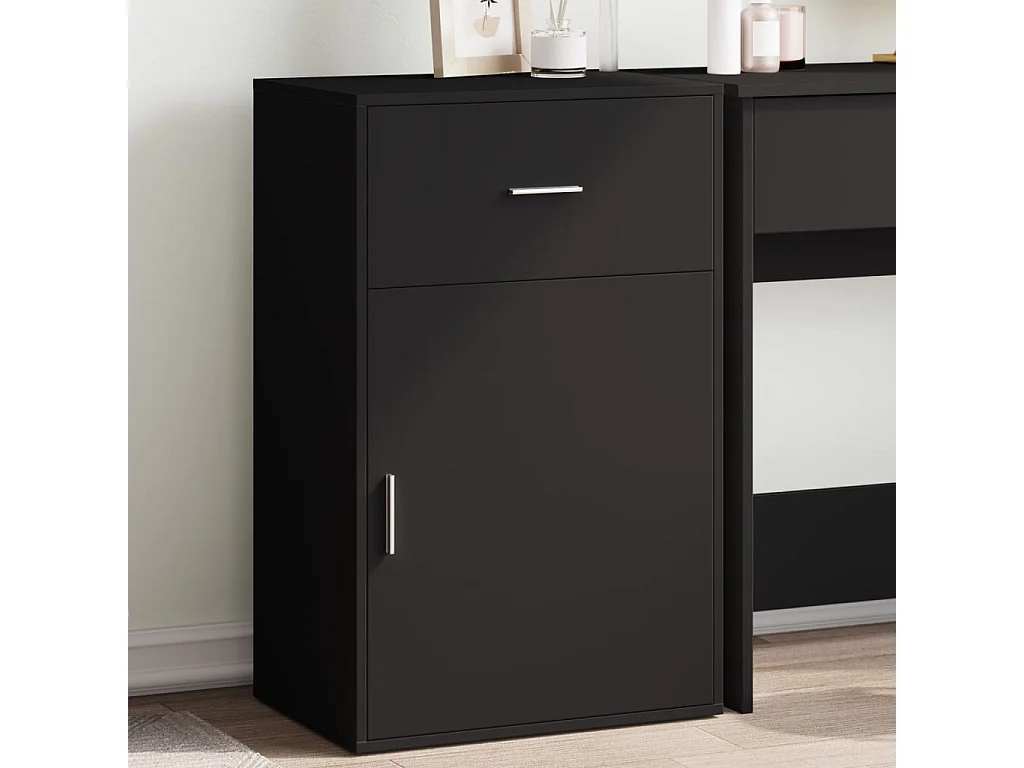 Armario de almacenaje madera de ingeniería negro 56,5x39x90 cm