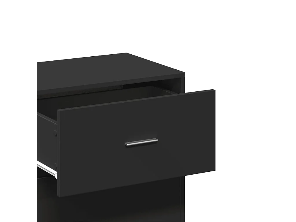 Armario de almacenaje madera de ingeniería negro 56,5x39x90 cm