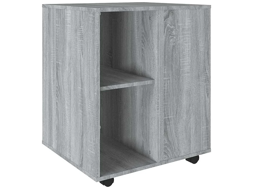 Rolkast 60x53x72 cm bewerkt hout grijs sonoma eiken