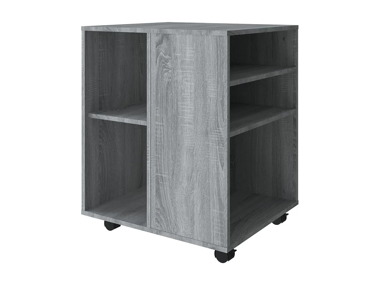 Rolkast 60x53x72 cm bewerkt hout grijs sonoma eiken