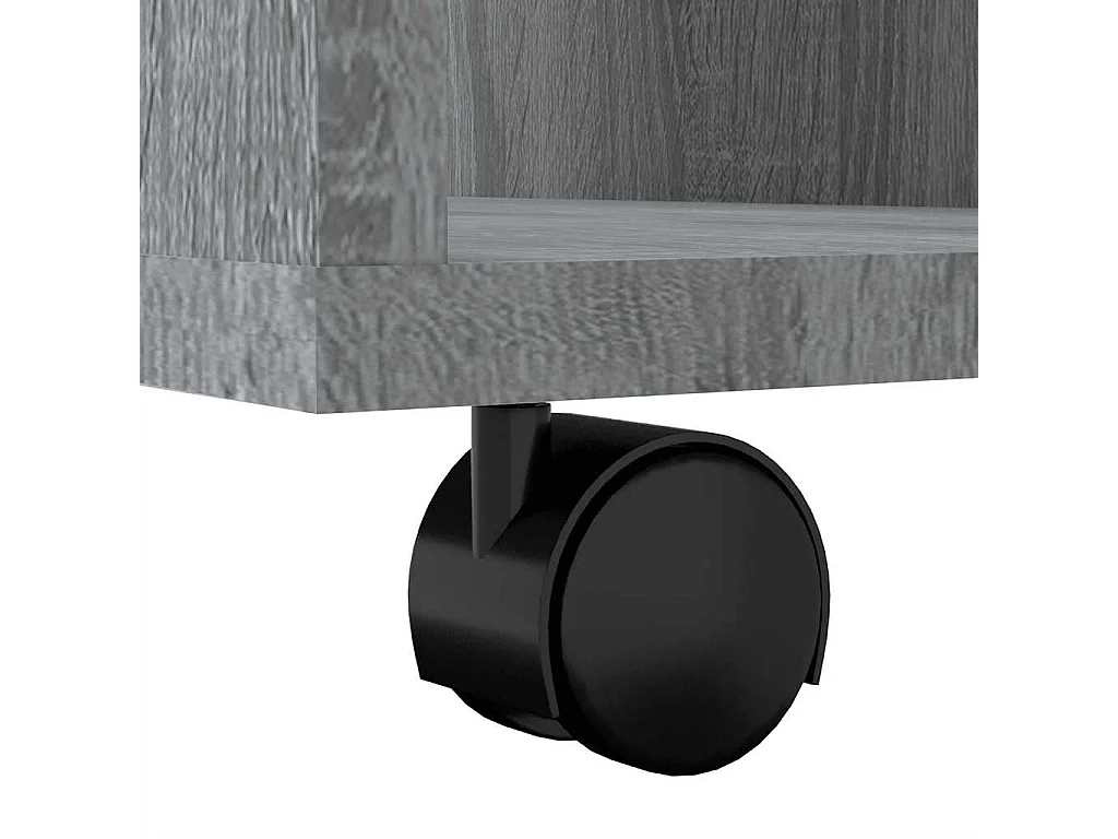 Rolkast 60x53x72 cm bewerkt hout grijs sonoma eiken