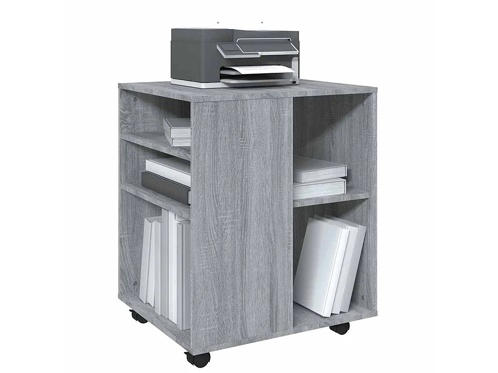 Armoire roulante Sonoma gris 60x53x72 cm Bois d'ingénierie