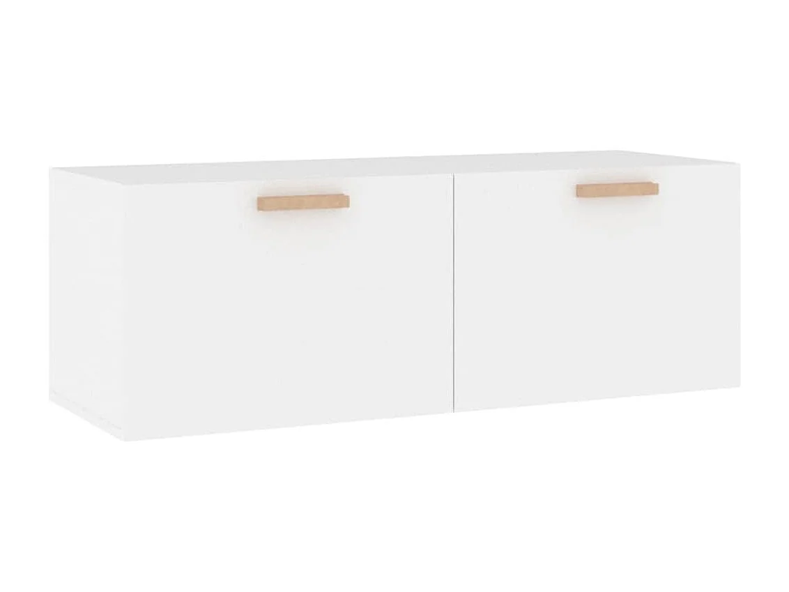 Wandkast 100x36,5x35 cm bewerkt hout wit