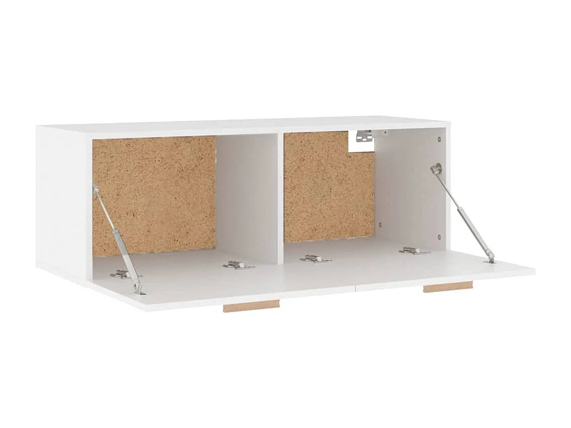 Wandkast 100x36,5x35 cm bewerkt hout wit