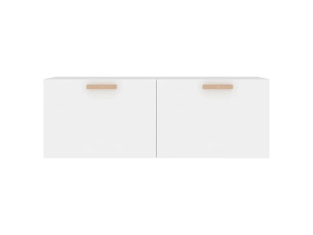 Mobile Pensile Bianco 100x36,5x35 cm Legno Multistrato
