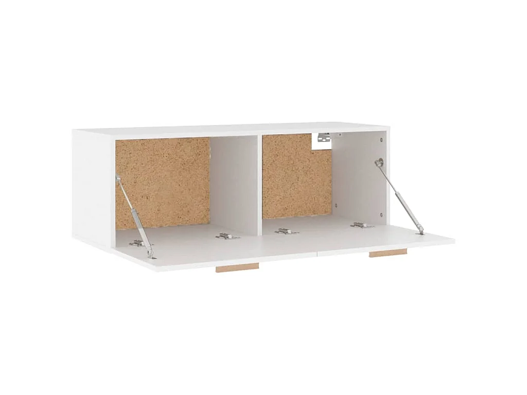 Mobile Pensile Bianco 100x36,5x35 cm Legno Multistrato