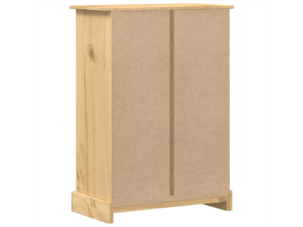 Armário com gavetas Corona 80x43x114 cm madeira de pinho maciça
