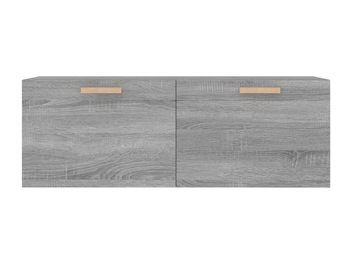 Wandkast 100x36,5x35 cm bewerkt hout grijs sonoma eikenkleurig