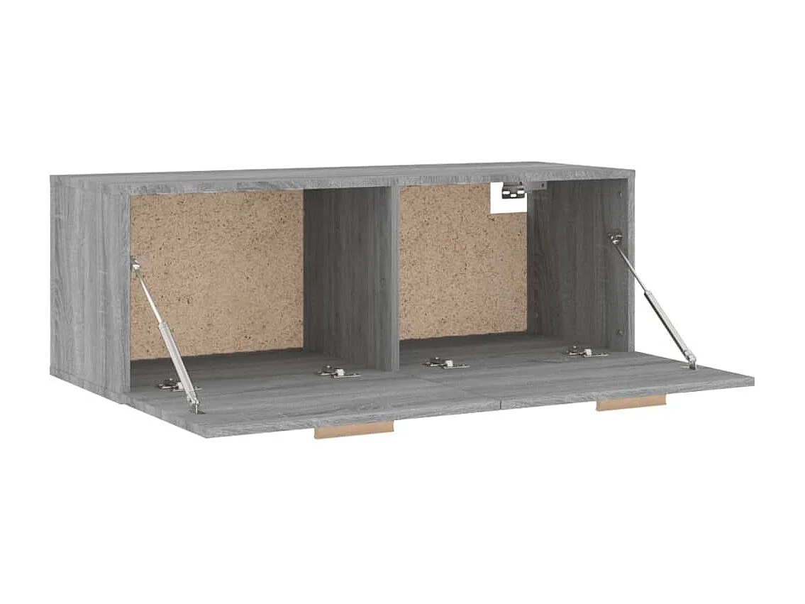 Wandkast 100x36,5x35 cm bewerkt hout grijs sonoma eikenkleurig