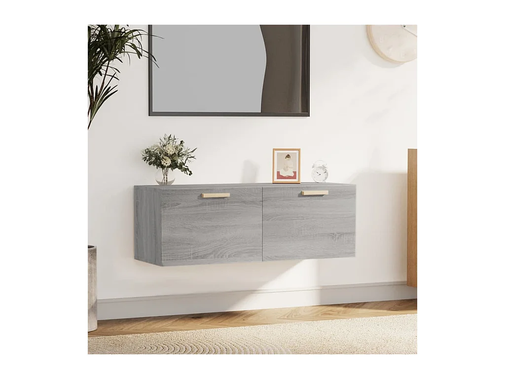 Armoire murale Sonoma gris 100x36,5x35 cm Bois d'ingénierie