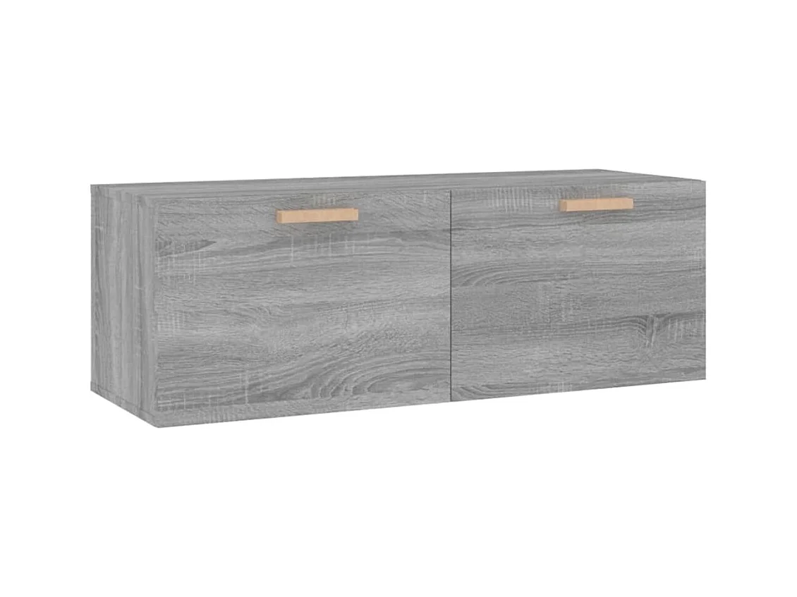 Armario pared madera contrachapada gris Sonoma 100x36,5x35 cm